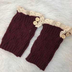 Maroon Boot Cuffs